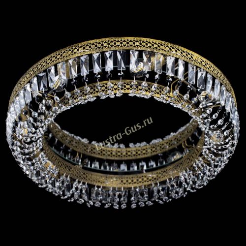 Люстра Венеция Кольцо №8 пластинка под бронзу Черная в Ижевске Гусь Хрустальный