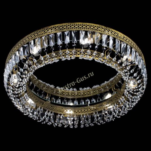 Люстра Венеция Кольцо №8 пластинка под бронзу Черная в Ижевске Гусь Хрустальный