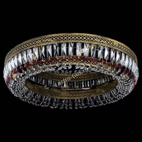 Люстра Венеция Кольцо №8 пластинка под бронзу Красная в Ижевске Гусь Хрустальный