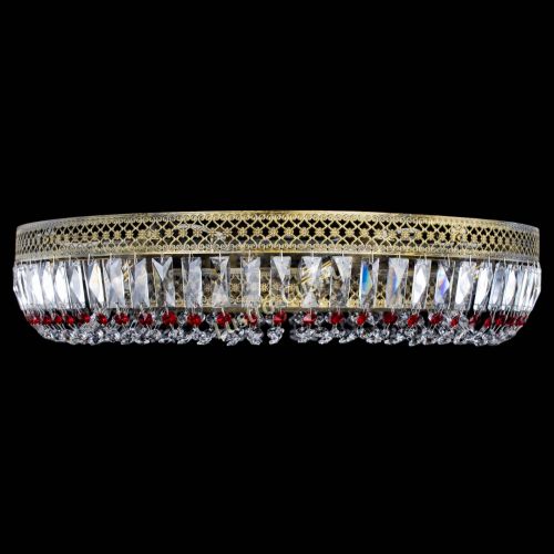 Люстра Венеция Кольцо №8 пластинка под бронзу Красная в Ижевске Гусь Хрустальный