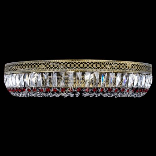 Люстра Венеция Кольцо №8 пластинка под бронзу Красная в Ижевске Гусь Хрустальный