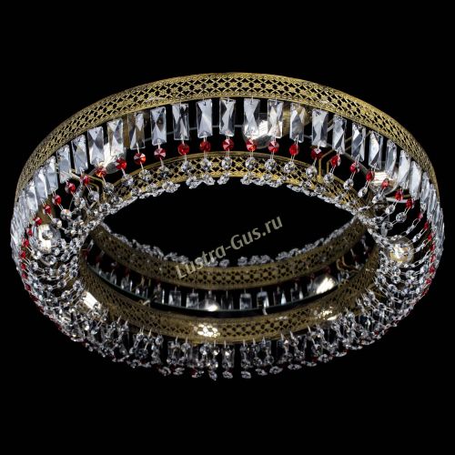 Люстра Венеция Кольцо №8 пластинка под бронзу Красная в Ижевске Гусь Хрустальный