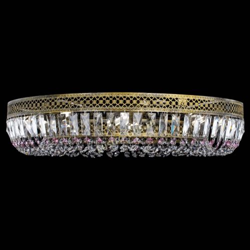 Люстра Венеция Кольцо №8 пластинка под бронзу Розовая в Ижевске Гусь Хрустальный