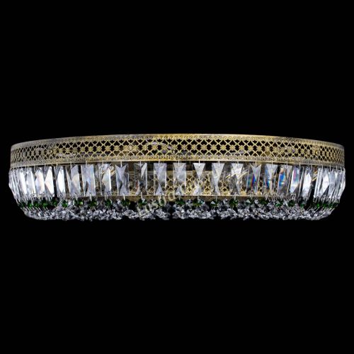 Люстра Венеция Кольцо №8 пластинка под бронзу Зеленая в Ижевске Гусь Хрустальный