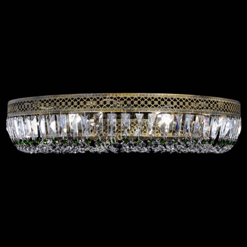 Люстра Венеция Кольцо №8 пластинка под бронзу Зеленая в Ижевске Гусь Хрустальный