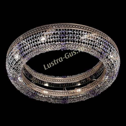 Люстра Венеция Кольцо №8 фиолетовая в Ижевске Гусь Хрустальный