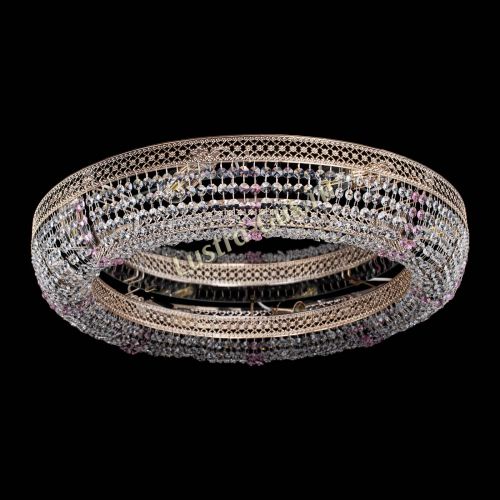 Люстра Венеция Кольцо №8 розовая в Ижевске Гусь Хрустальный