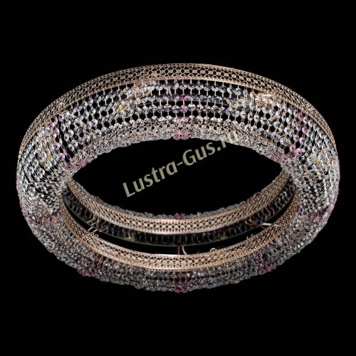 Люстра Венеция Кольцо №8 розовая в Ижевске Гусь Хрустальный