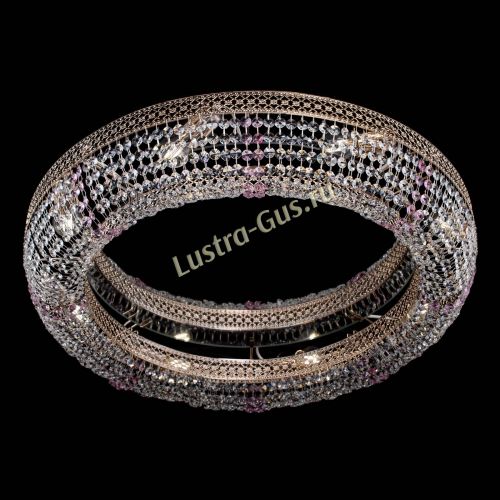 Люстра Венеция Кольцо №8 розовая в Ижевске Гусь Хрустальный