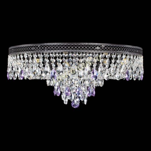 Люстра Венеция Кольцо Черная №8 фиолетовая в Ижевске Гусь Хрустальный