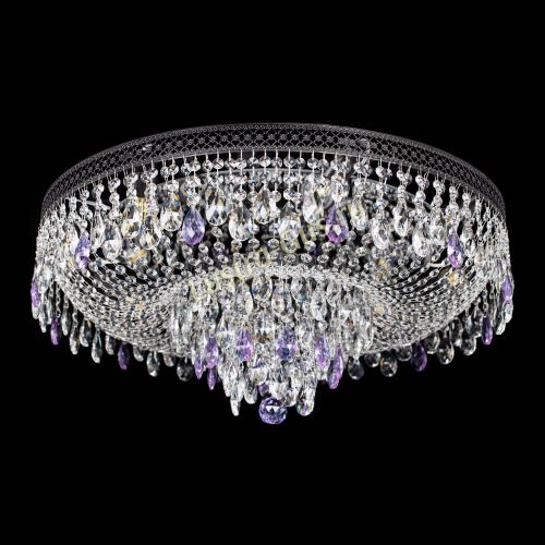Люстра Венеция Кольцо Черная №8 фиолетовая в Ижевске Гусь Хрустальный