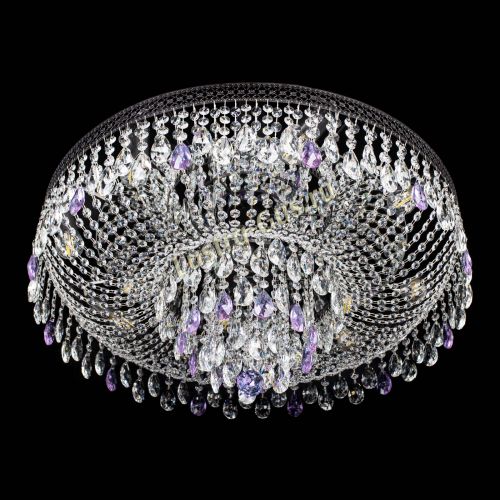 Люстра Венеция Кольцо Черная №8 фиолетовая в Ижевске Гусь Хрустальный