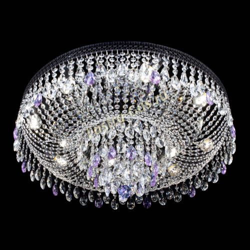 Люстра Венеция Кольцо Черная №8 фиолетовая в Ижевске Гусь Хрустальный