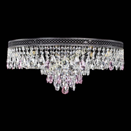 Люстра Венеция Кольцо Черная №8 розовая в Ижевске Гусь Хрустальный