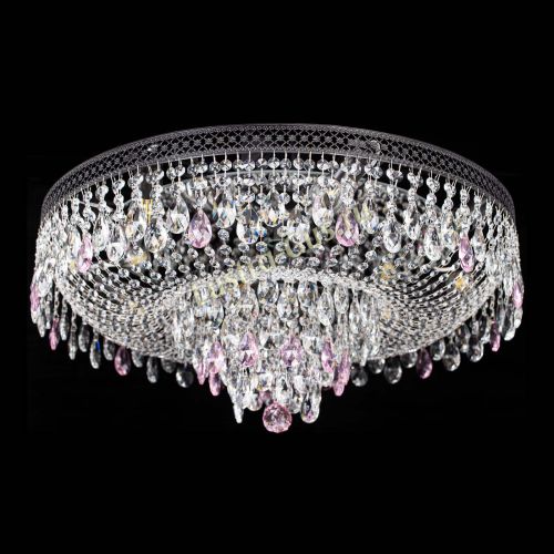 Люстра Венеция Кольцо Черная №8 розовая в Ижевске Гусь Хрустальный