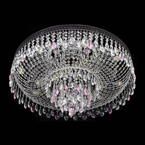 Люстра Венеция Кольцо Черная №8 розовая в Ижевске Гусь Хрустальный