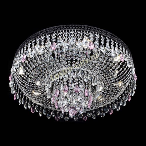 Люстра Венеция Кольцо Черная №8 розовая в Ижевске Гусь Хрустальный