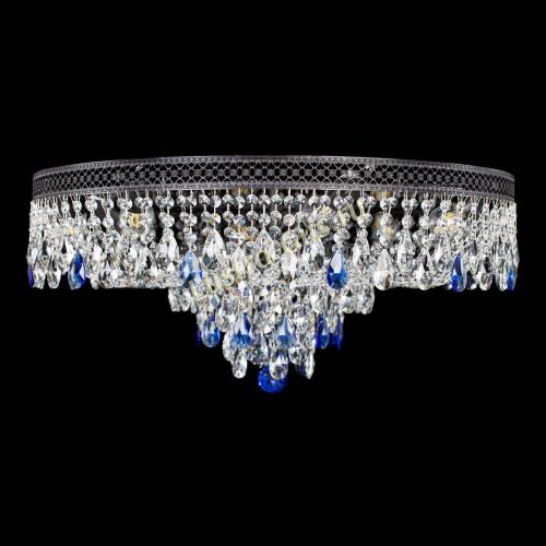 Люстра Венеция Кольцо Черная №8 синяя в Ижевске Гусь Хрустальный