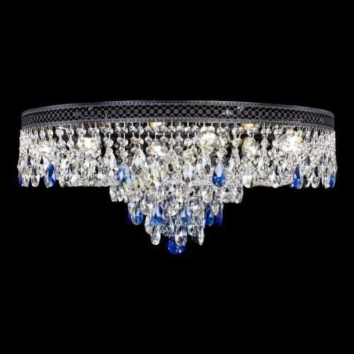 Люстра Венеция Кольцо Черная №8 синяя в Ижевске Гусь Хрустальный