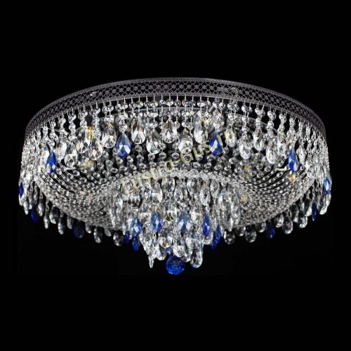 Люстра Венеция Кольцо Черная №8 синяя в Ижевске Гусь Хрустальный