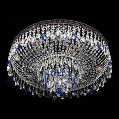 Люстра Венеция Кольцо Черная №8 синяя в Ижевске Гусь Хрустальный