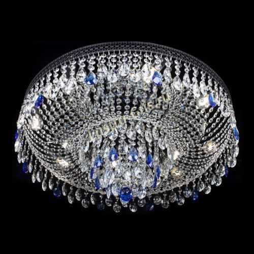 Люстра Венеция Кольцо Черная №8 синяя в Ижевске Гусь Хрустальный