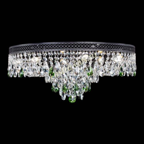 Люстра Венеция Кольцо Черная №8 зеленая в Ижевске Гусь Хрустальный