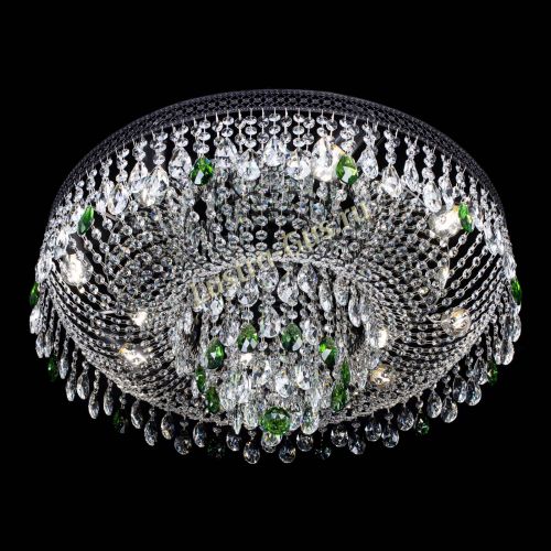 Люстра Венеция Кольцо Черная №8 зеленая в Ижевске Гусь Хрустальный