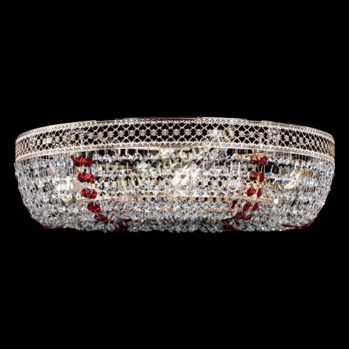 Люстра Венеция Кольцо красная в Ижевске Гусь Хрустальный