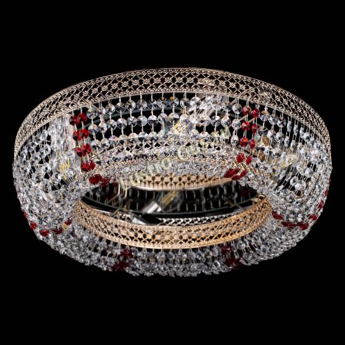 Люстра Венеция Кольцо красная в Ижевске Гусь Хрустальный