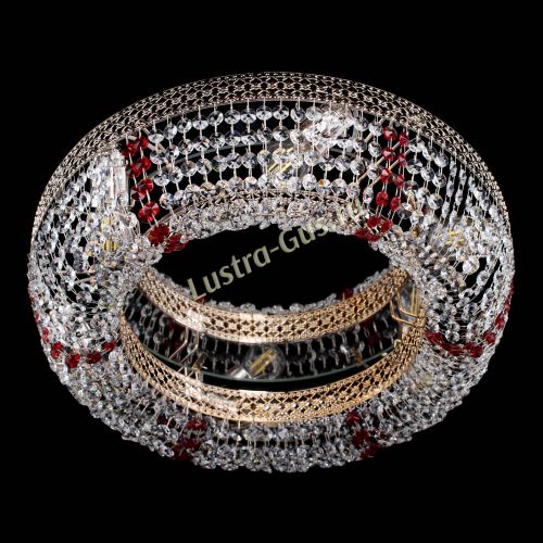 Люстра Венеция Кольцо красная в Ижевске Гусь Хрустальный