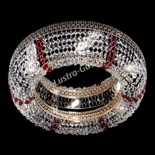 Люстра Венеция Кольцо красная в Ижевске Гусь Хрустальный