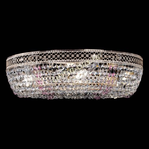 Люстра Венеция Кольцо розовая в Ижевске Гусь Хрустальный