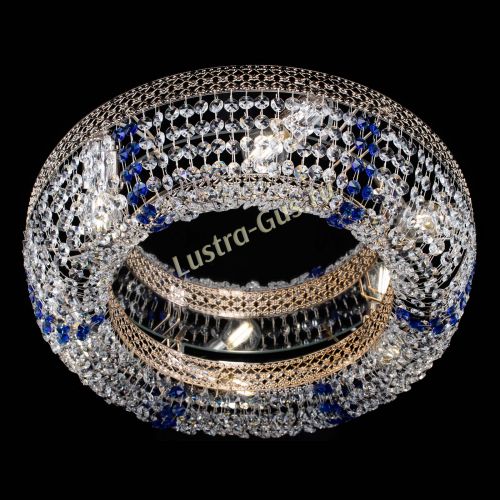 Люстра Венеция Кольцо синяя в Ижевске Гусь Хрустальный