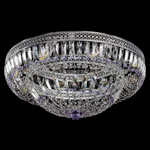 Люстра Венеция Купол пластинка 600 Фиолетовая в Ижевске Гусь Хрустальный