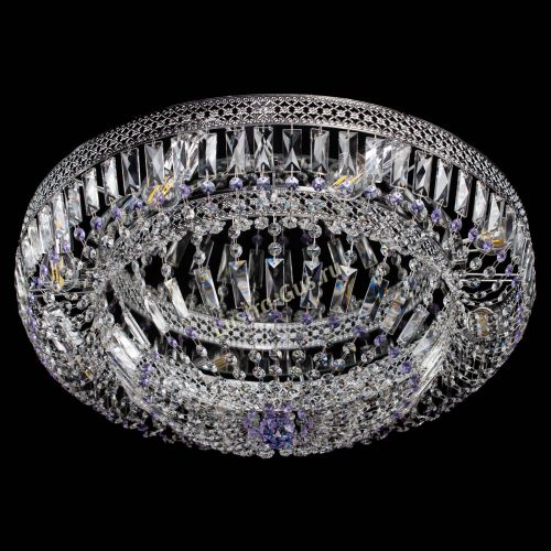 Люстра Венеция Купол пластинка 600 Фиолетовая в Ижевске Гусь Хрустальный