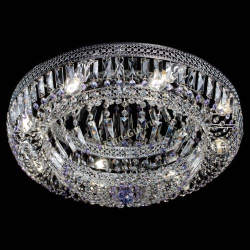 Люстра Венеция Купол пластинка 600 Фиолетовая в Ижевске Гусь Хрустальный