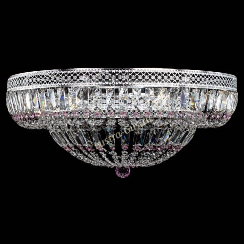 Люстра Венеция Купол пластинка 600 Розовая в Ижевске Гусь Хрустальный