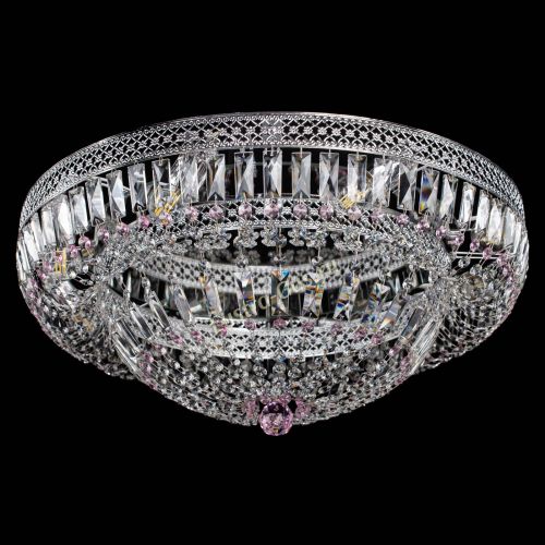 Люстра Венеция Купол пластинка 600 Розовая в Ижевске Гусь Хрустальный