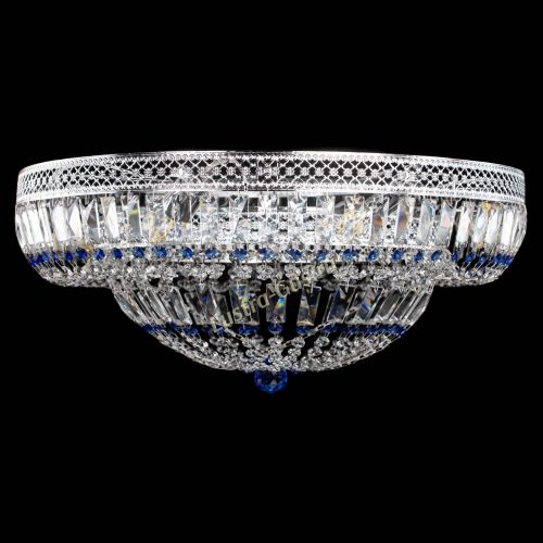 Люстра Венеция Купол пластинка 600 Синяя в Ижевске Гусь Хрустальный