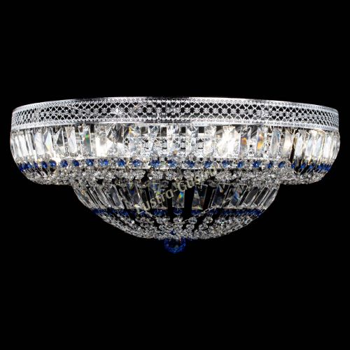 Люстра Венеция Купол пластинка 600 Синяя в Ижевске Гусь Хрустальный