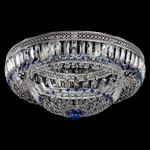 Люстра Венеция Купол пластинка 600 Синяя в Ижевске Гусь Хрустальный