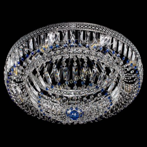 Люстра Венеция Купол пластинка 600 Синяя в Ижевске Гусь Хрустальный