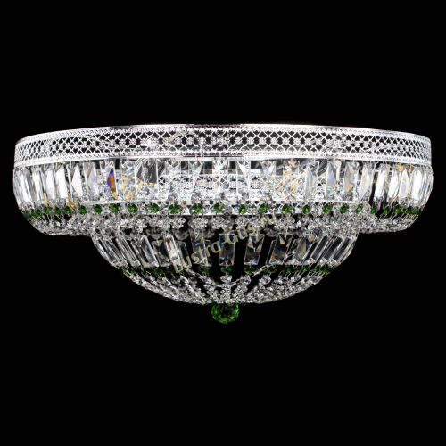 Люстра Венеция Купол пластинка 600 Зеленая в Ижевске Гусь Хрустальный