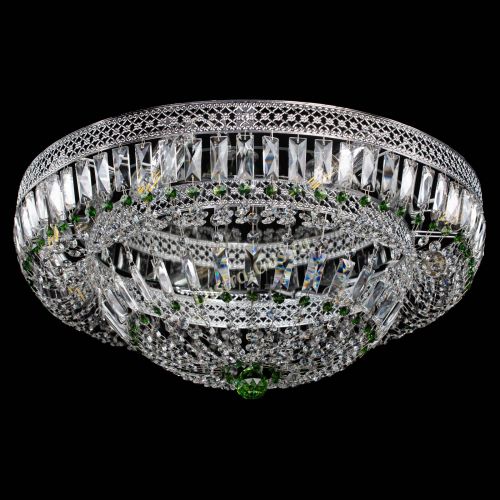 Люстра Венеция Купол пластинка 600 Зеленая в Ижевске Гусь Хрустальный