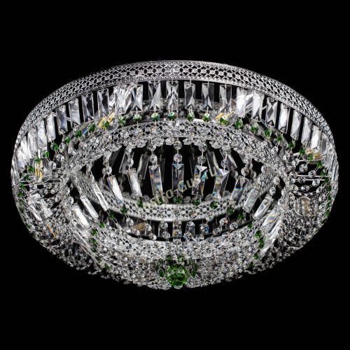 Люстра Венеция Купол пластинка 600 Зеленая в Ижевске Гусь Хрустальный