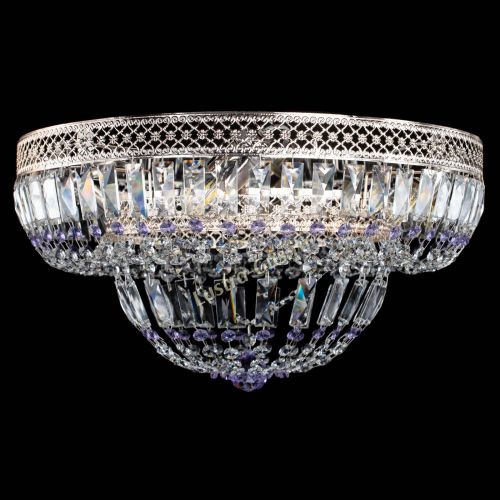 Люстра Венеция Купол пластинка Фиолетовая в Ижевске Гусь Хрустальный