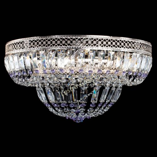 Люстра Венеция Купол пластинка Фиолетовая в Ижевске Гусь Хрустальный