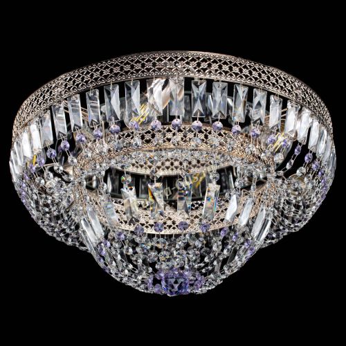 Люстра Венеция Купол пластинка Фиолетовая в Ижевске Гусь Хрустальный