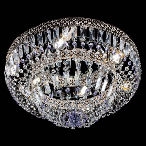 Люстра Венеция Купол пластинка Фиолетовая в Ижевске Гусь Хрустальный